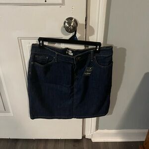 LL Bean Favorite fit Denim skirt.